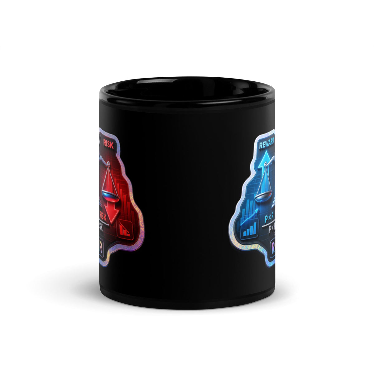 Glossy ceramic mug 11oz front view for daily use
