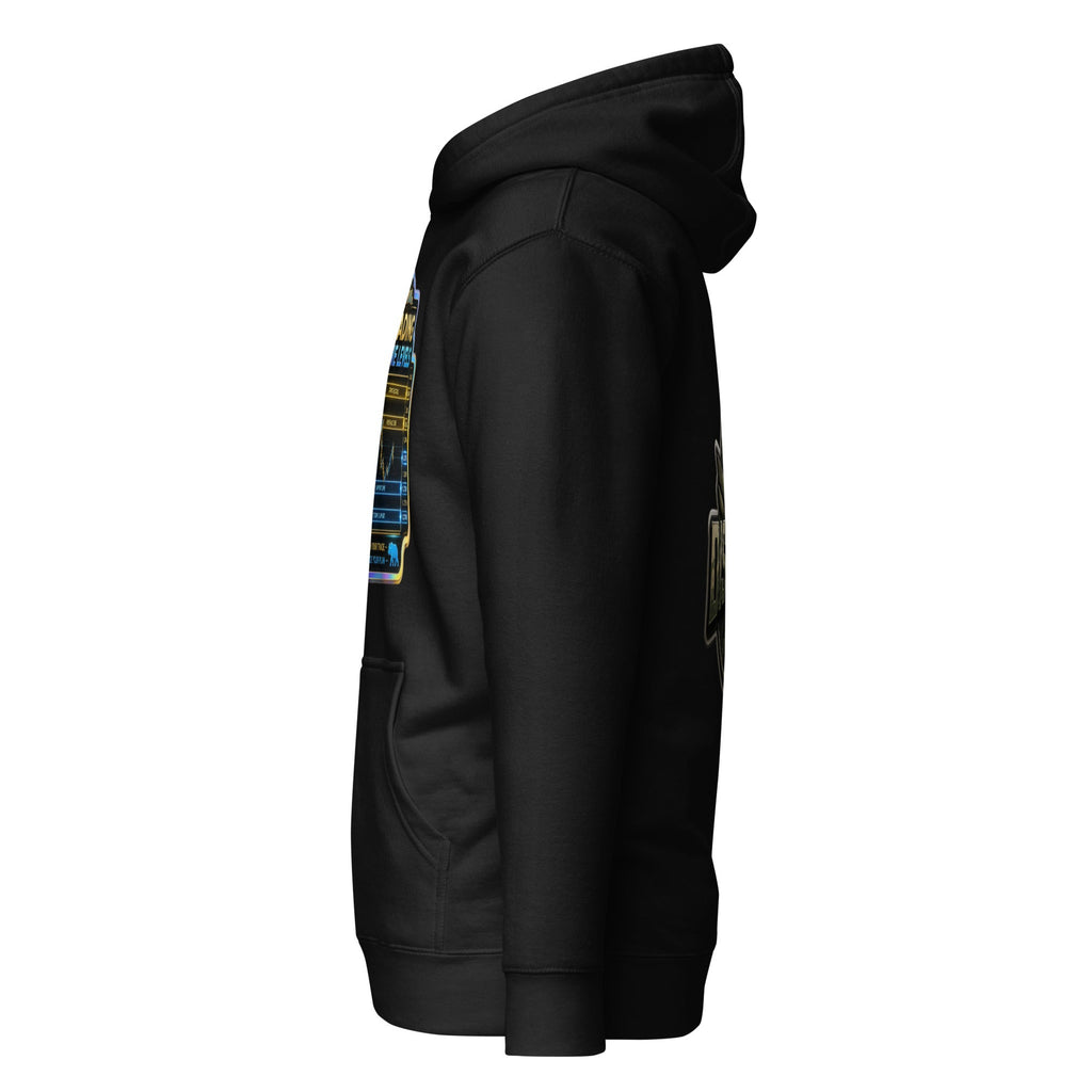 Side view of comfortable streetwear hoodie for creators